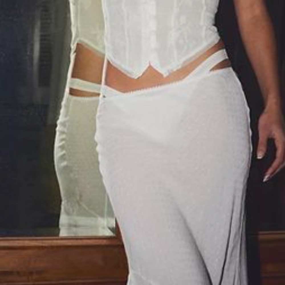 Gucci vintage silk slip skirt